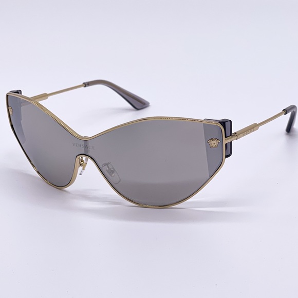 NEW VERSACE VE2239 1252/6G SILVER CAT EYE SUNGLASSES VERSACE VE 2239 - Picture 6 of 13